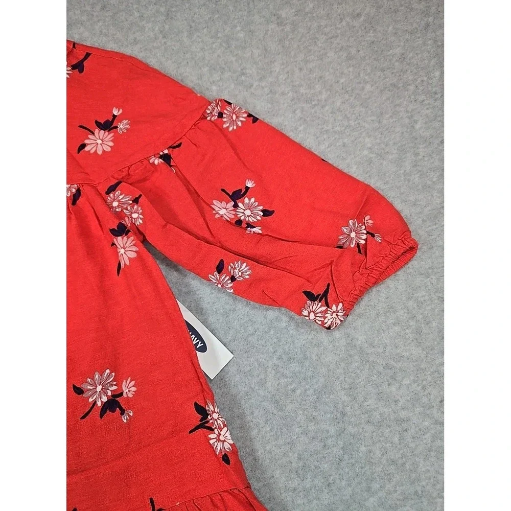 Old Navy Girls Swing Dress Size Medium (8) Short Sleeve Floral‎ Printed NWT